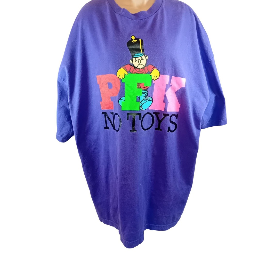 Y2K Playing For Keeps PFK No Toys Graphic T Shirt Mens Streetwear Designer 3XL